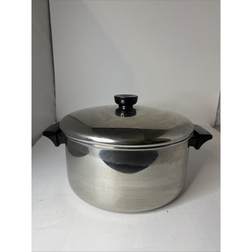 Vintage 4.5 Quart Paul Revere Stainless Bottom Pot W/Lid 87-A
